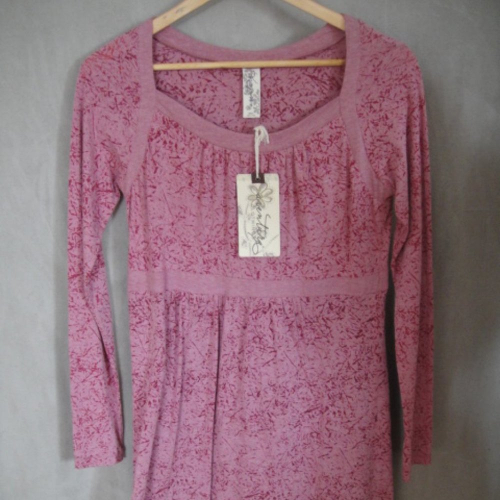 Aventura Long Sleeve Organic Cotton Dress Size Small